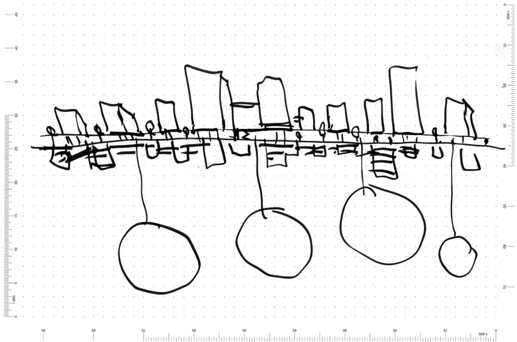 Ground Zero has neither vehicle nor controlled movement Ground Zero only provides ultimate publicness” -write up and sketches by Lee Cherng Yih