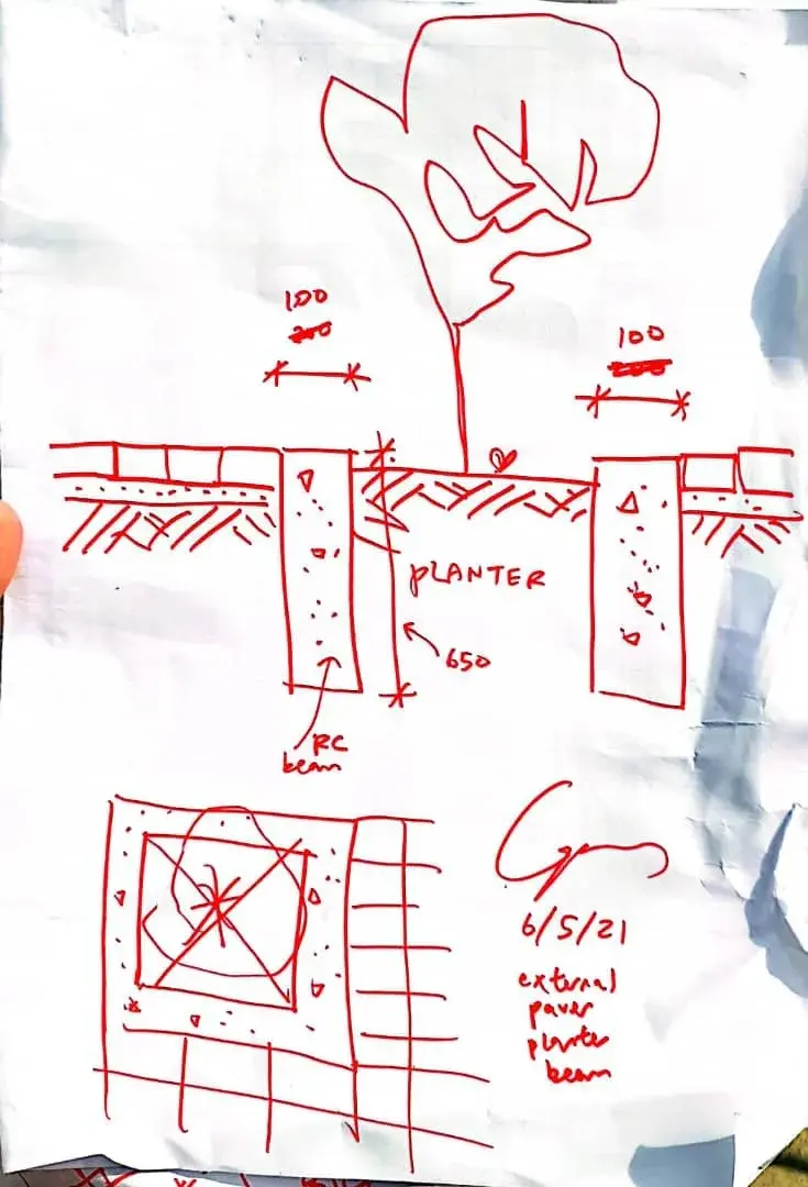 External road side planter design